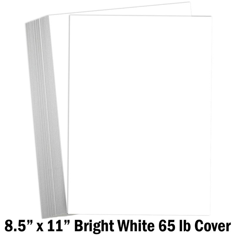 هاميلكو ورق بطاقات أبيض من هاميلكو مقاس 8.5 × 11 بوصة بوزن 65 رطل، 50 حزمة (ساطع) - Image 2